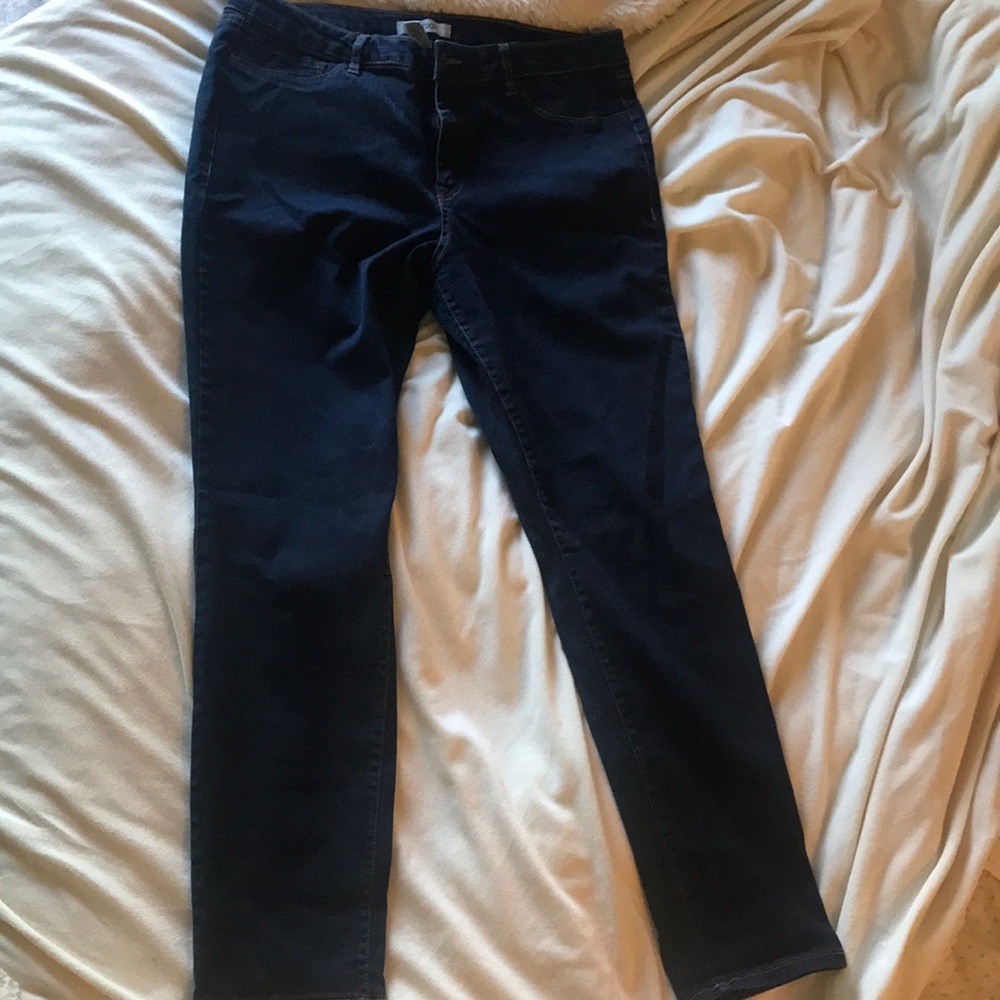 Dark denim jeggings